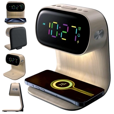 $ LAMPKA LED BUDZIK Z ŁADOWARKĄ "A40 PRO"